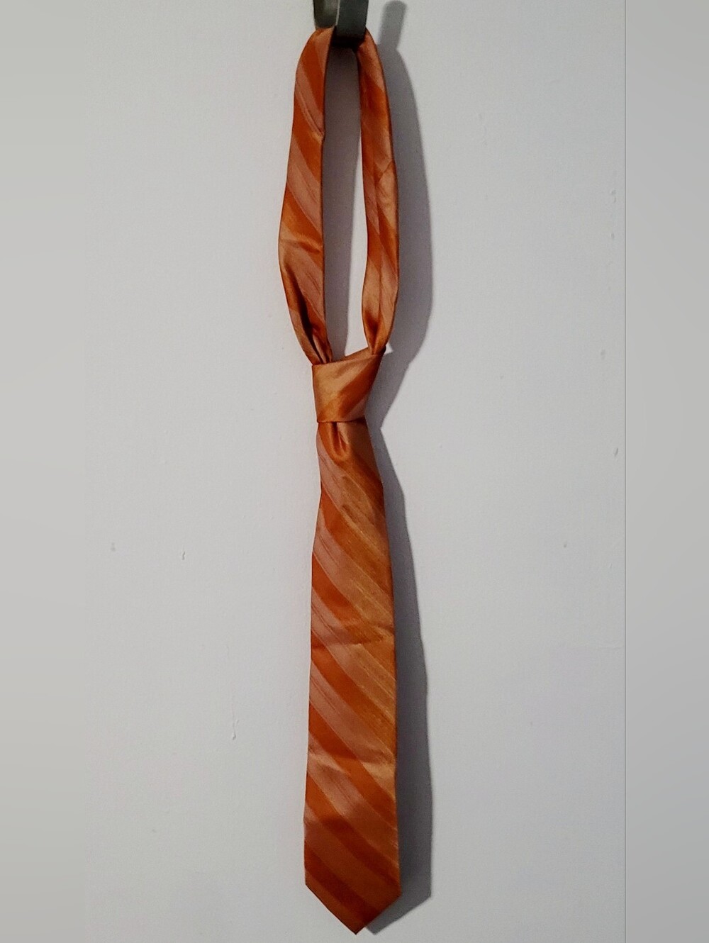 The Steve Harvey Collection Orange Striped Tie